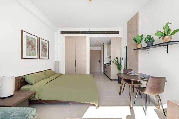 A la foto es mostra l'objecte Modern Studio in Prime JVC Padel, Pool & Gym situat a la ciutat de Dubai.