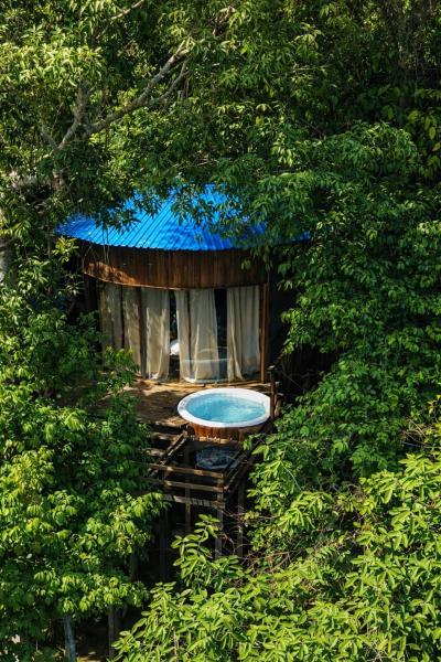 På bilden syns objektet Dacnis tayrona glamping som ligger i staden Cañaveral.
