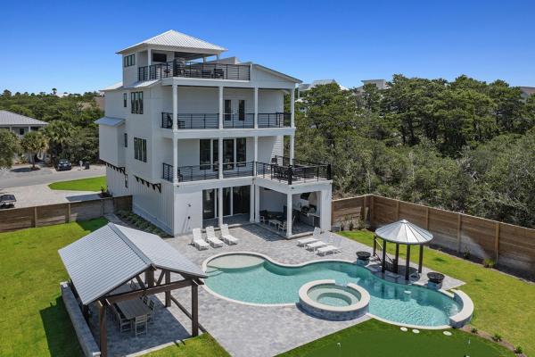 Deja Blue - Luxury Beach House With Private Pool & Rooftop Deck - Santa Rosa Beach, FL