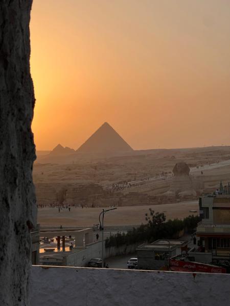 Pyramids Top View - Giza