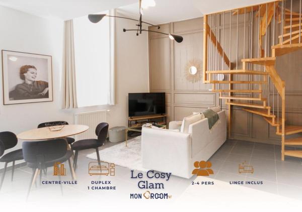 A la foto es mostra l'objecte Le Cosy Glam - Duplex Centre-Ville secteur piéton * WiFi * Calme situat a la ciutat de Troyes.
