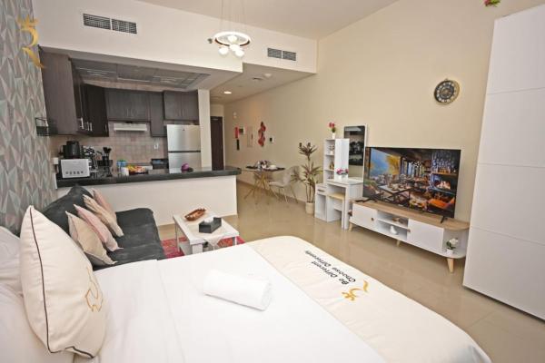Na fotografii je vidět objekt Stylish Studio -Bright & Airy Al Reem Retreat nacházející se ve městě Abú Zabí.