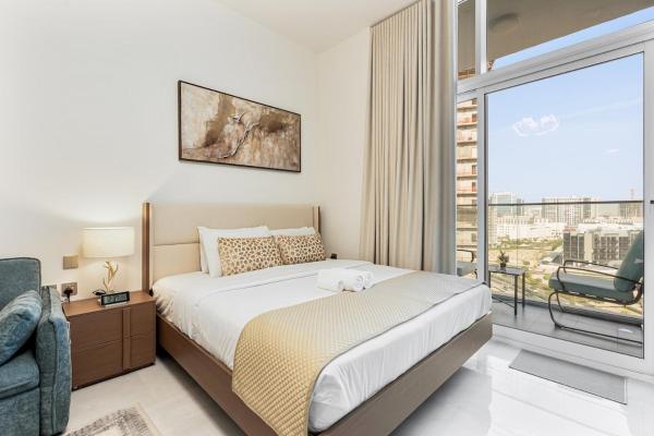 A la foto es mostra l'objecte Modern Studio Near Miracle Garden & Dubai Hills situat a la ciutat de Dubai.