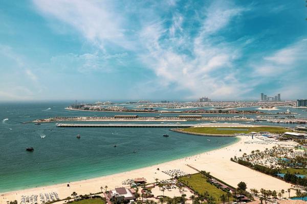 A la foto es mostra l'objecte FIRST CLASS 2BR Sea, Palm & Atlantis Views situat a la ciutat de Dubai.