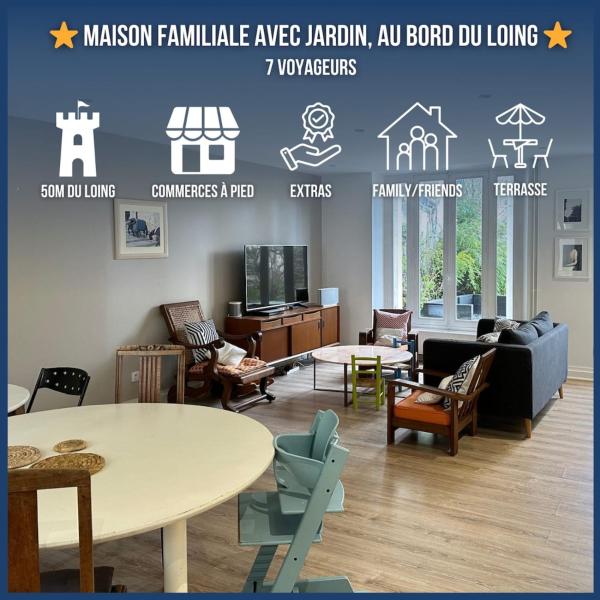 Maison Familiale- Jardin-50m Du Loing- Tout à Pied - Île-de-France