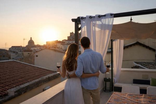 A la foto es mostra l'objecte Terrace- Walk to Porta Reale and Cafes - La Casa della Pietra - Near Wine Tasting situat a la ciutat de Noto.