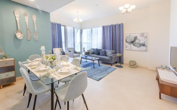 A la foto es mostra l'objecte Cozy and modern 1 BR Apt in Al Furjan situat a la ciutat de Dubai.