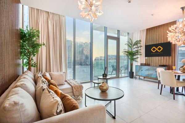 A la foto es mostra l'objecte Waterfront 2BR District One Residence - Near Downtown and Lagoon situat a la ciutat de Dubai.
