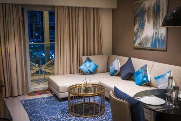 På billedet ses objektet Prime 1BR Downtown Dubai Mall Walk Burj Area beliggende i byen Dubai.