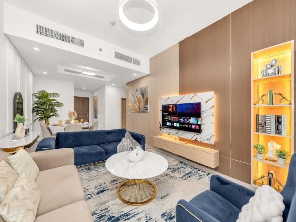 A la foto es mostra l'objecte Contemporary Luxury One-Bedroom Residence situat a la ciutat de Dubai.