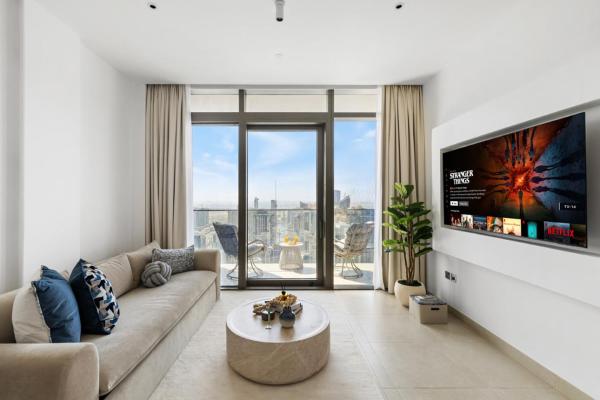 Auf dem Foto ist das Objekt Deluxe Marina Gate Suite with Sea and Ain Dubai View in der Stadt Dubai zu sehen.