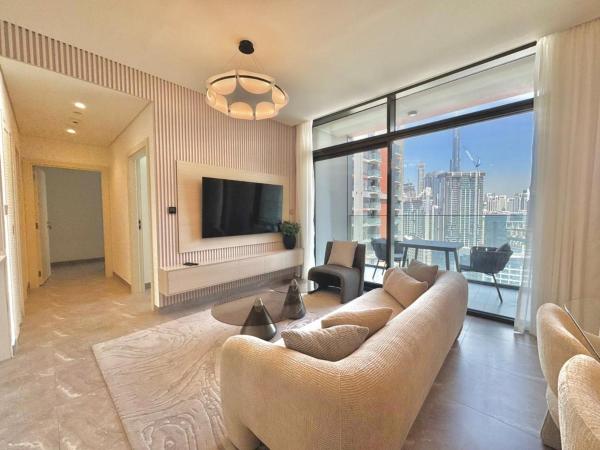 A la foto es mostra l'objecte Artistic 2Bedroom with Skyline Khalifa View situat a la ciutat de Dubai.