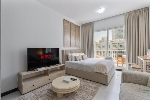 A la foto es mostra l'objecte Chic Studio in JVC near Stadium and Miracle Garden situat a la ciutat de Dubai.