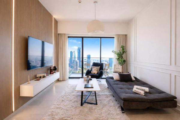 Nella foto è visibile l'oggetto Rentico l Luxury 1BR Downtown Canal & Skyline View situato nella città di Dubai.