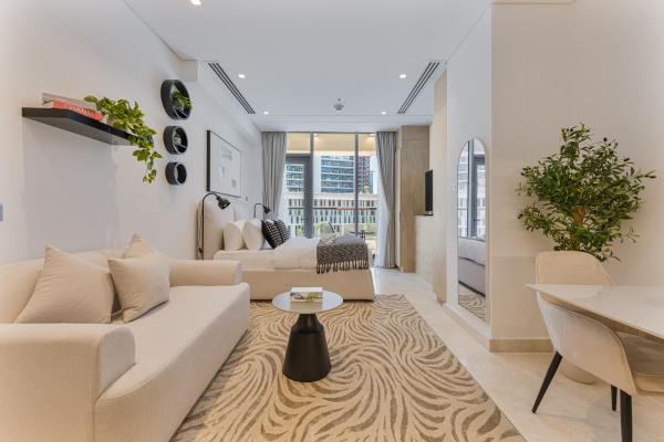 A la foto es mostra l'objecte Bright & Cozy Studio at the Sterling East Business Bay situat a la ciutat de Dubai.