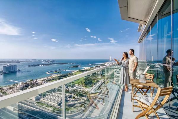 Nella foto è visibile l'oggetto GuestReady - Modern 3BR Apt l Palm Jumeirah View situato nella città di Dubai.