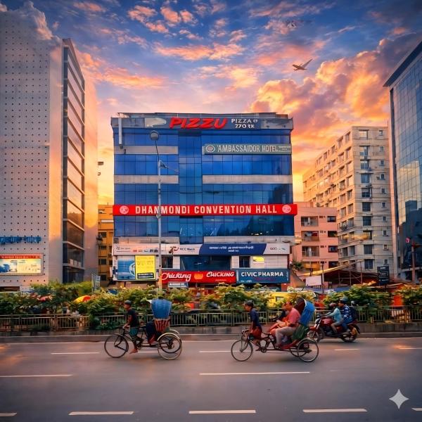 På bildet vises objektet The Ambassador Hotel Dhanmondi som ligger i byen Dhaka.