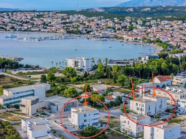 A la foto es mostra l'objecte Apartments Olive Garden 2 situat a la ciutat de Novalja.
