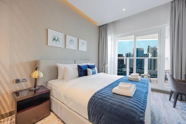 A la foto es mostra l'objecte Brand New Modern Studio With Balcony Up To 4 Person In Business Bay Excellent Pool Available situat a la ciutat de Dubai.