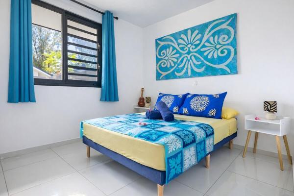På bildet vises objektet Fare Moana - Bungalow côté mer, proche plage Temae som ligger i byen Temae.
