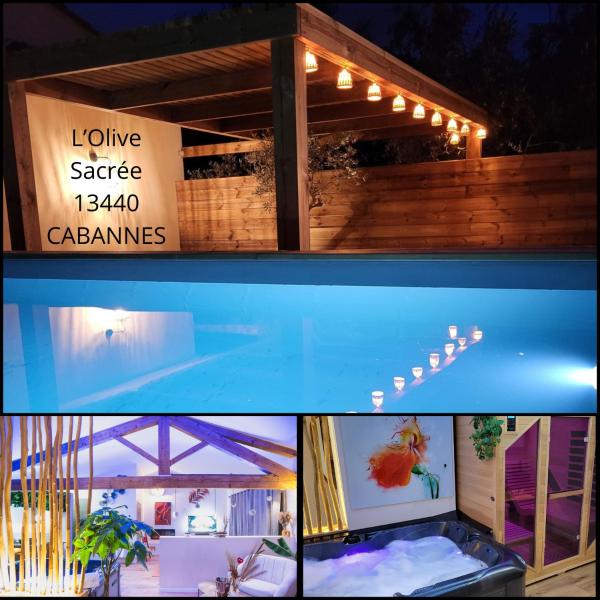 Na zdjęciu widoczny jest obiekt Suite l'Olive Sacrée Spa et Sauna położony w mieście Cabannes.