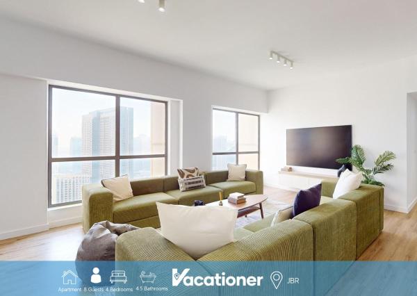 Vacationer I Sadaf - Chic Four Bed With Office And Marina View - Dubai Marina
