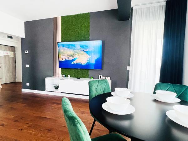 Na fotografii je vidět objekt Green Vibe Apartment nacházející se ve městě Oradea.