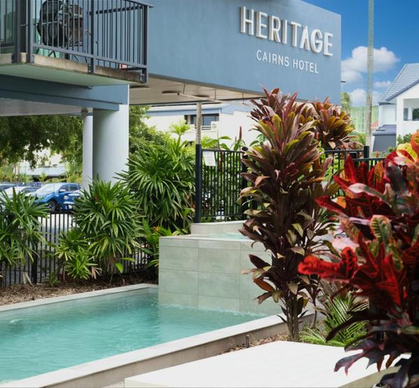 A la foto es mostra l'objecte Heritage Cairns Hotel situat a la ciutat de Cairns.