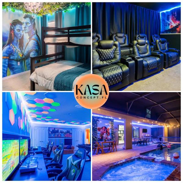 Luxury 8br Villa With Pool, Spa, Theater & Game Room Near Disney - Four Corners, FL