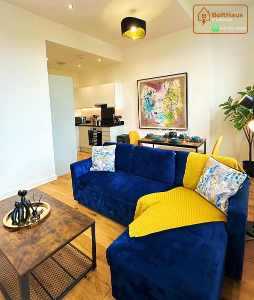 Eclipse Apartment - Modern 2 Bed 6 guest Apartment - Jewellery Quarter Birmingham City Centre, Бирмингем