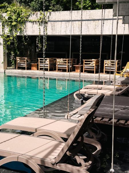 På billedet ses objektet Hotel Makaabá Eco-Boutique beliggende i byen Bacalar.