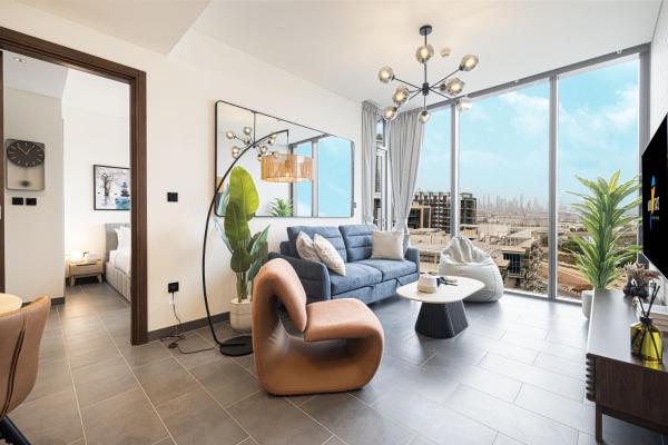 På billedet ses objektet Moon Stays - Signature Luxury 2BR - Sobha Hartland beliggende i byen Dubai.