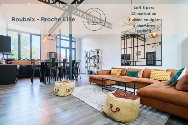 A la foto es mostra l'objecte Le Charlie Chaplin - Loft d'exception, 8 pers situat a la ciutat de Roubaix.