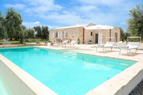 På billedet ses objektet Trullo Delori with infinity Pool beliggende i byen Villa Castelli.