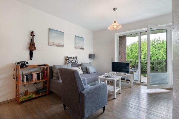 På billedet ses objektet Ferienwohnung Wurster Nordseeküste beliggende i byen Wremen.