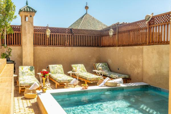 Na fotografii je vidět objekt Riad AL-Ghazlan & Spa nacházející se ve městě Marakéš.