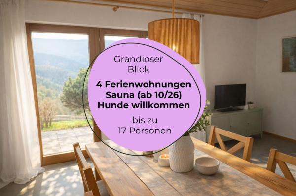 Kirchberg Apartments | Traumlage & Blick Im Wald | Sauna (Okt/26) | Hund - Kniebis