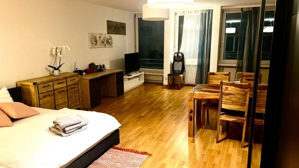 A la foto es mostra l'objecte Modernes City Studio Top Lage & Self Check-in situat a la ciutat de Basilea.