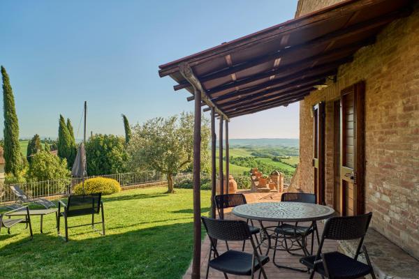 På billedet ses objektet Casa Ginevra-2 Suite con giardino privato-Crete Senesi-Tuscany beliggende i byen Siena.