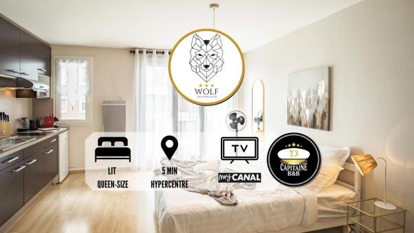 A la foto es mostra l'objecte Voltaire Wolf Suite - 5 min Hypercentre situat a la ciutat de Troyes.