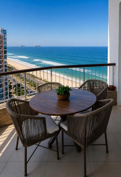Apart Hotel Cobertura Duplex Frente Mar Na Barra Da Tijuca 2 Suítes Piscina E Vista Incrível - Rio de Janeiro