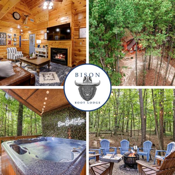 Luxury Cabin Near Lake - Sauna, Cold Plunge, Hot Tub, Fire Pit, & Games - Oklahoma