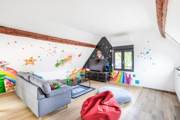 Na fotografii je vidět objekt Proche Europa-Park, Appartement Fun & Familial, Clim, Jardin nacházející se ve městě Muttersholtz.