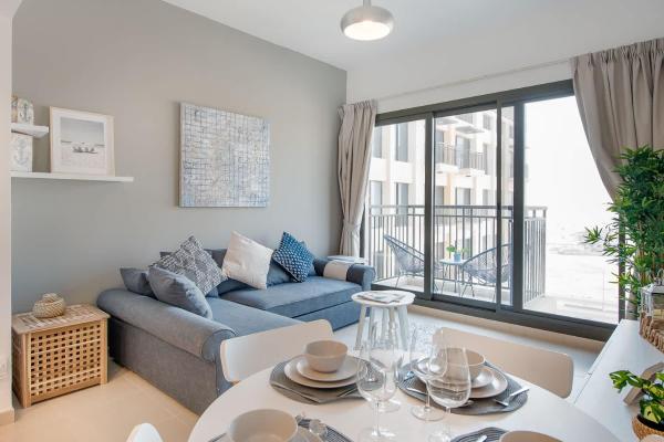 A la foto es mostra l'objecte Free housekeeping visits during your stay - StayShort - Extravagant 1BR near Town Square - Sleeps 4 situat a la ciutat de Nadd ash Shibā.