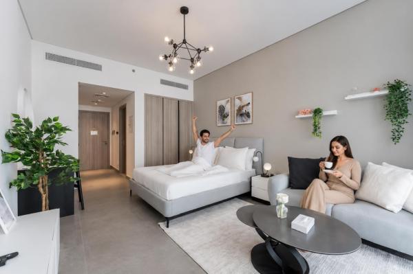 På billedet ses objektet HAVN - Smart Home Studio in Oxford Terraces, JVC beliggende i byen Dubai.