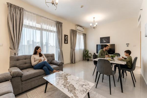 Nella foto è visibile l'oggetto HAVN - 1 bed in May Residence, JVC situato nella città di Dubai.