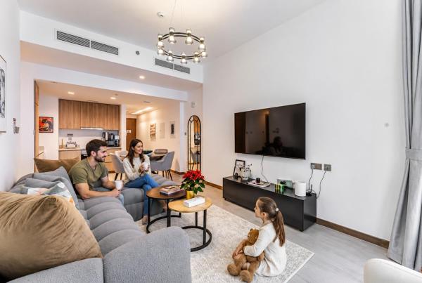 På billedet ses objektet HAVN - 2 bedroom in Urban Oasis, Dubai Canal View beliggende i byen Dubai.