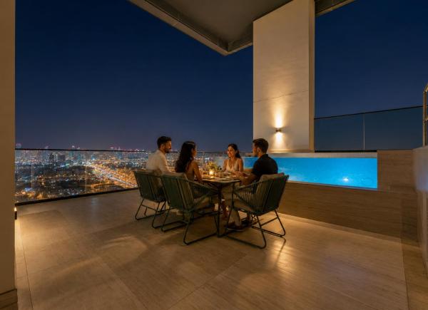 På billedet ses objektet HAVN - 2 bed with Private Pool in Binghatti, JVC beliggende i byen Dubai.