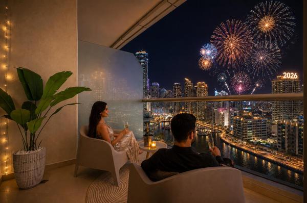 På billedet ses objektet HAVN -1 Bedroom Apartment with Dubai Marina View beliggende i byen Dubai.
