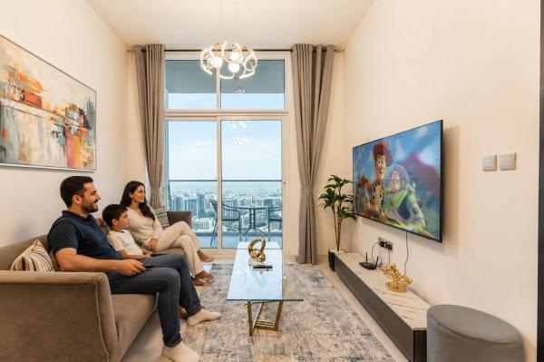 A la foto es mostra l'objecte HAVN - 1 Bedroom in Skyz, 5 mins to Miracle Garden situat a la ciutat de Dubai.